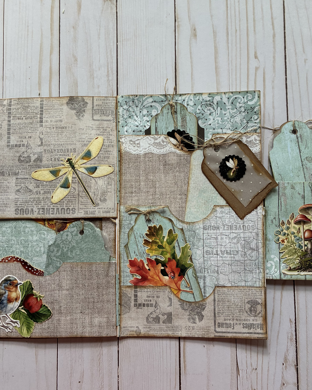 Flip Flap Pocket Album Junk Journal Folio