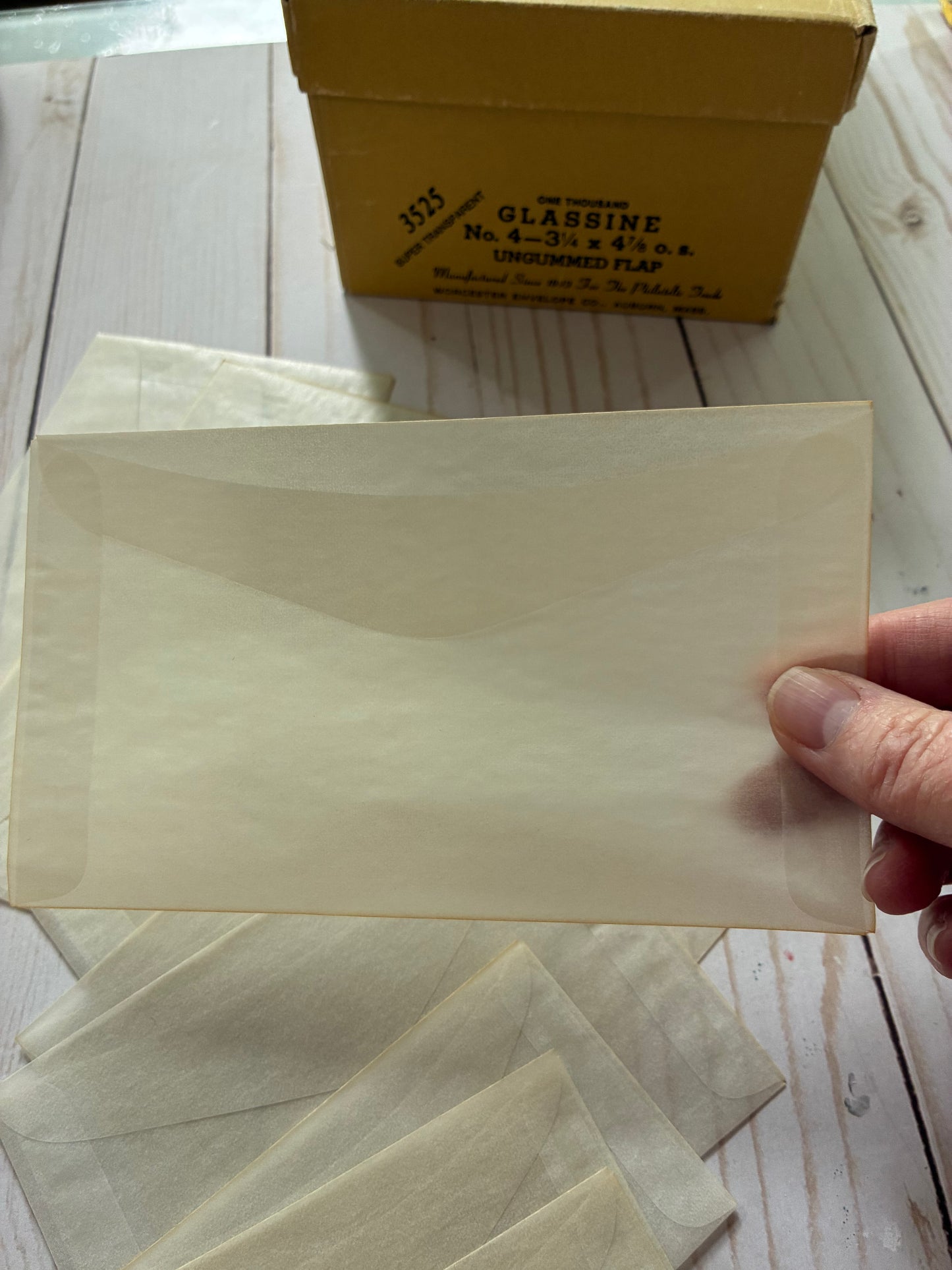 9 Pack of Vintage Glassine Envelopes (3 sizes)