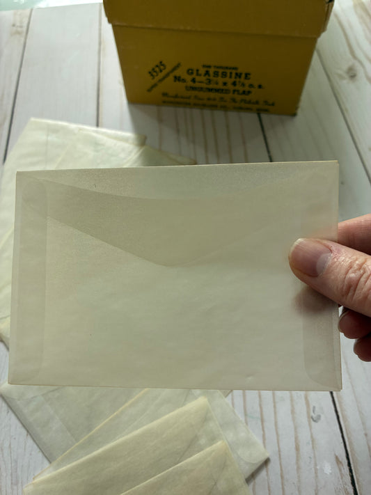 9 Pack of Vintage Glassine Envelopes (3 sizes)