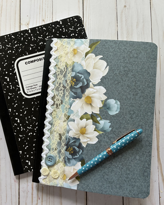 Composition Book Junk Journal with Vintage Dividers Folder