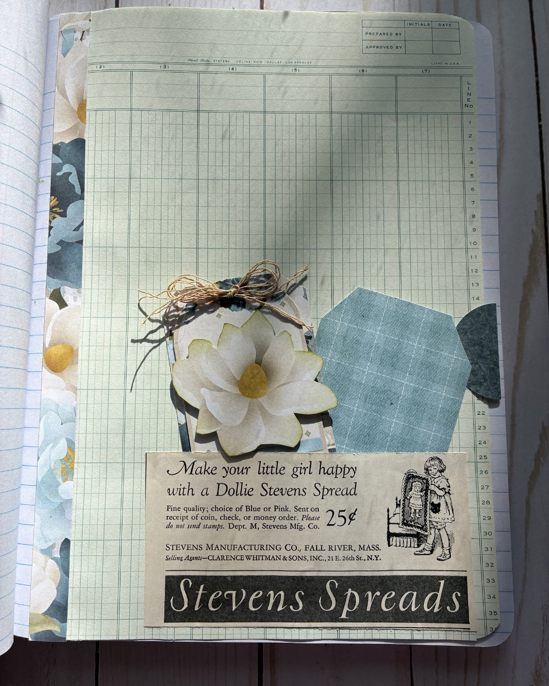 Composition Book Junk Journal with Vintage Dividers Folder