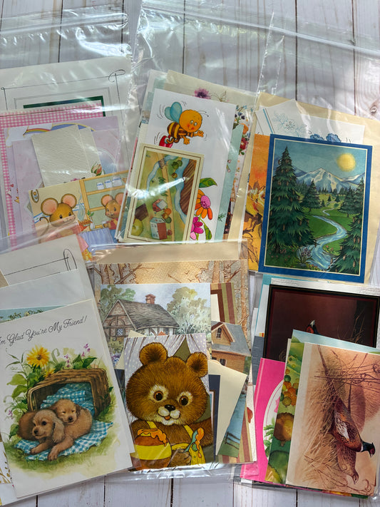 Vintage Greeting Card Ephemera Packs