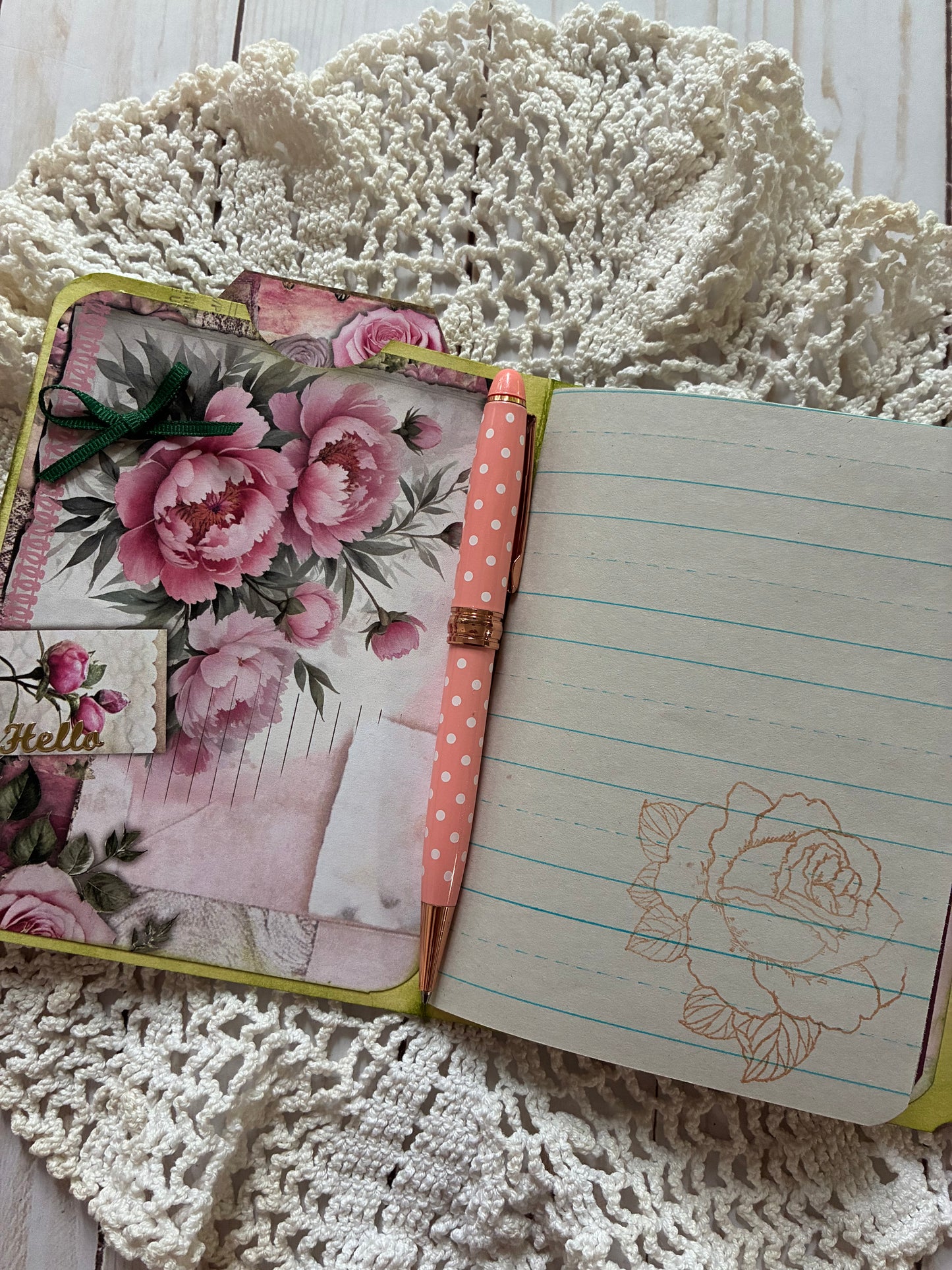 Rose File Folder Journal