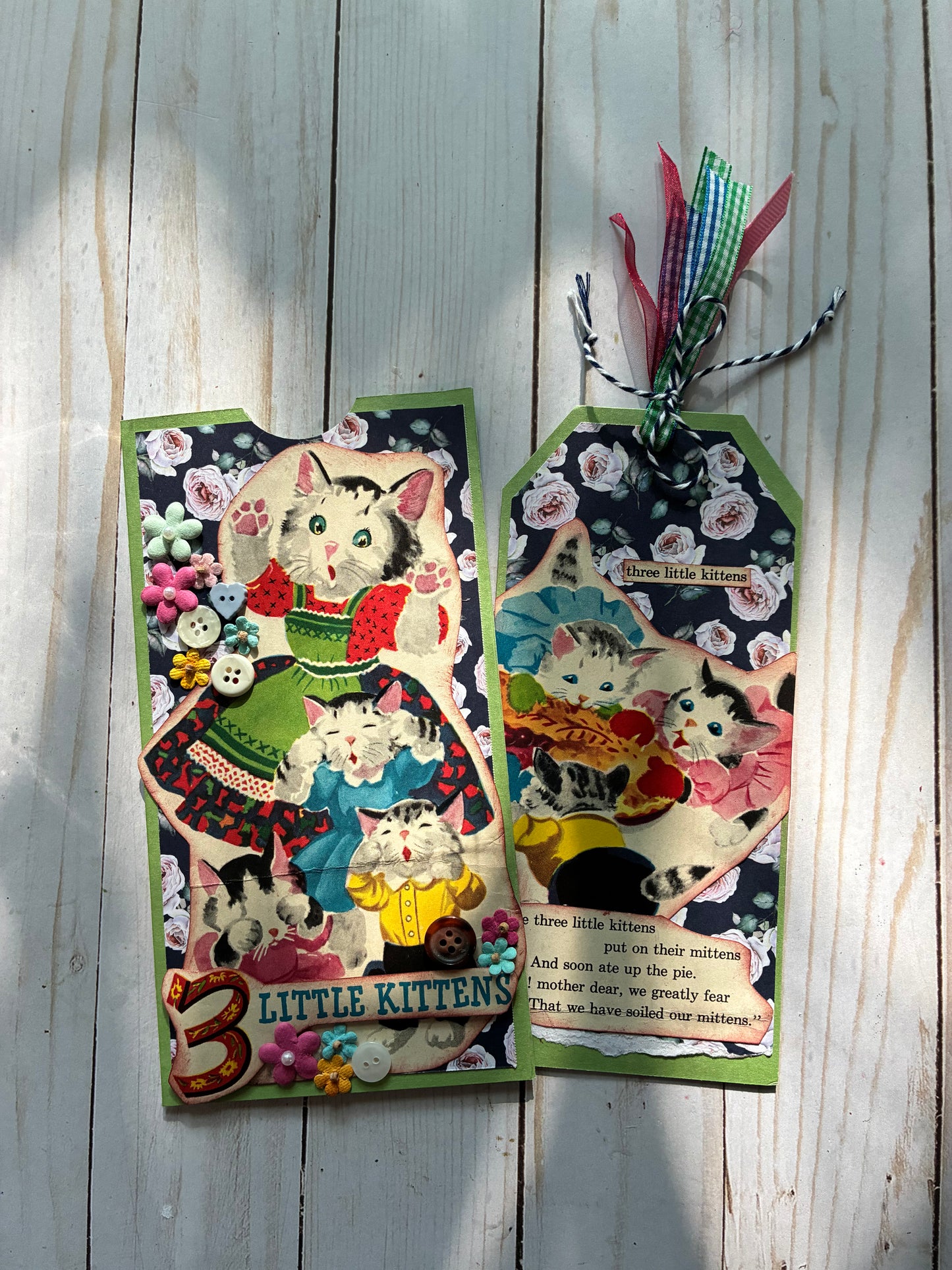 3 Little Kittens Story Book Tag & Pocket