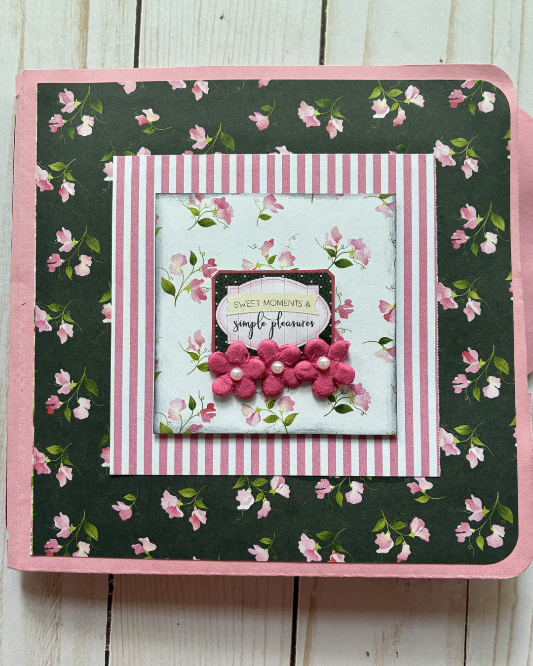 Pink & Black File Folder Folio