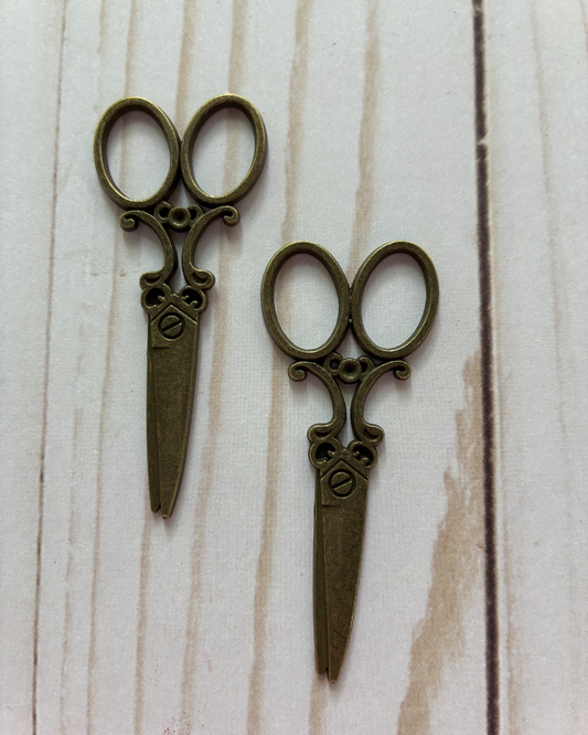 Scissor Charms 2 pack (2.5 inches long)